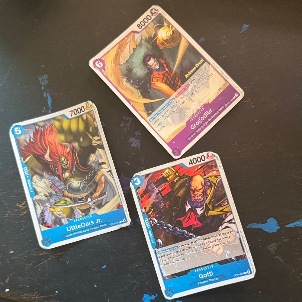 One Piece Card Game Gotti Crocodile & LittleOars Jr. trading cards